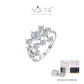 Noutai 1.5ct Round Moissanite Ring – 925 Silver 18K Plated
