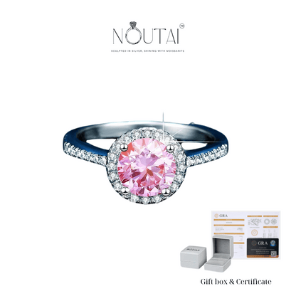Noutai 0.5-2ct Adjustable Moissanite Ring – 925 Silver