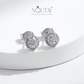 Noutai 0.3ct Tiny Halo Moissanite Stud Earrings – 925 Sterling Silver