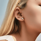 Noutai 0.3ct Tiny Halo Moissanite Stud Earrings – 925 Sterling Silver